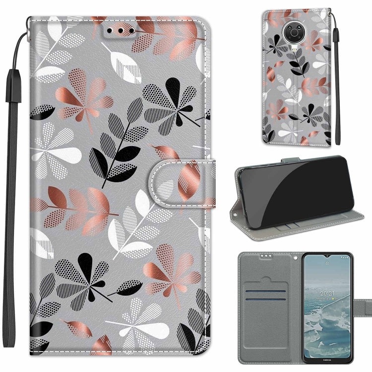 Voltage Coloured Drawing Magnetic Clasp Horizontal Flip PU Leather Case with Holder & Card Slots – Magnetic, Card Slot, Flip, For Nokia G20 / G10 / 6.3 For Nokia G20 G10 6.3 C19 Material Flower