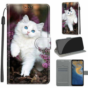 C08 Flower Bush Big White Cat