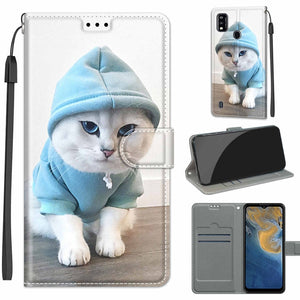 C15 Blue Sweater White Cat