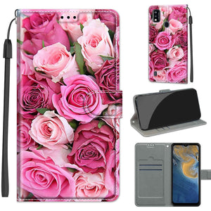 C17 Green Leaf Pink Rose