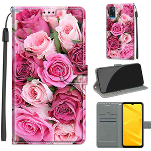 C17 Green Leaf Pink Rose