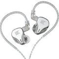 KZ DQ6 3-unit Dynamic HiFi In-Ear Wired Earphone, No Mic, With Mic No Mic Silver