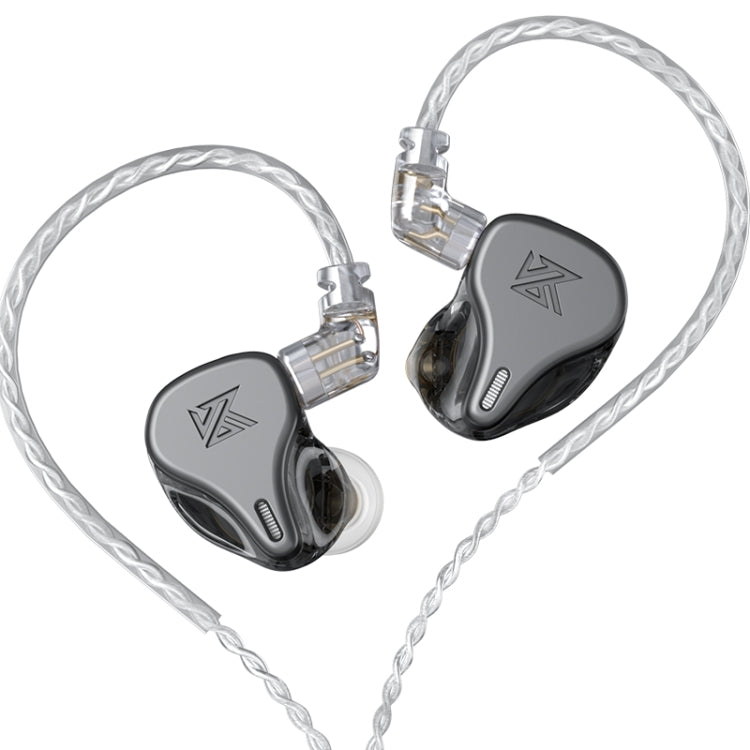 KZ DQ6 3-unit Dynamic HiFi In-Ear Wired Earphone, No Mic, With Mic – Wear-resistant, Bluetooth No Mic Grey