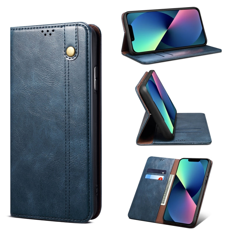 Case – Leather (iPhone 13) #7 For iPhone 13 Navy Blue
