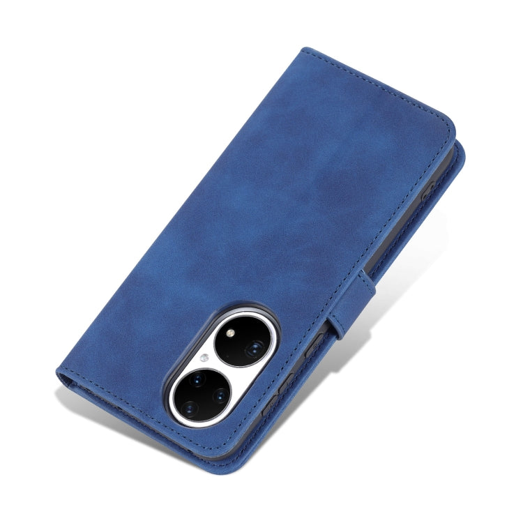 AZNS Skin Feel Calf Texture Horizontal Flip Leather Case with Card Slots & Holder & Wallet – Card Slot, Flip, Leather, For Huawei P50, For Huawei P50 Pro, For Honor V40, For Honor X20