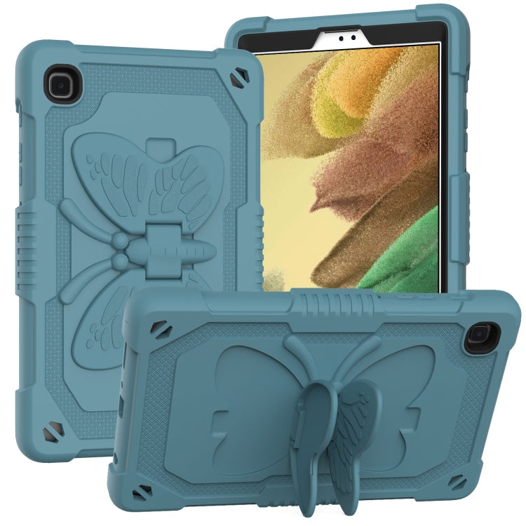 Pure Color PC + Silicone Anti-drop Protective Case with Butterfly Shape Holder & Pen Slot – Durable Build, Easy to Use, For Samsung Galaxy Tab A7 Lite 8.7 SM-T220 / SM-T225 For Samsung Galaxy Tab A7 Lite 8.7 SM-T220 SM-T225 Dark Green