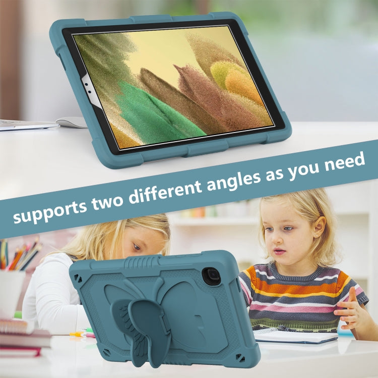 Pure Color PC + Silicone Anti-drop Protective Case with Butterfly Shape Holder & Pen Slot – Durable Build, Easy to Use, For Samsung Galaxy Tab A7 Lite 8.7 SM-T220 / SM-T225