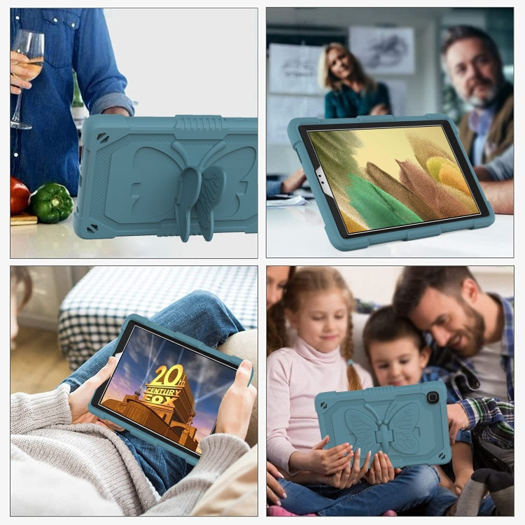 Pure Color PC + Silicone Anti-drop Protective Case with Butterfly Shape Holder & Pen Slot – Durable Build, Easy to Use, For Samsung Galaxy Tab A7 Lite 8.7 SM-T220 / SM-T225