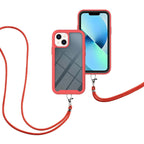 Starry Sky Solid Color Series Shockproof PC + TPU Protective Case with Neck Strap, For iPhone 13 mini, For iPhone 13, For iPhone 13 Pro, For iPhone 13 Pro Max