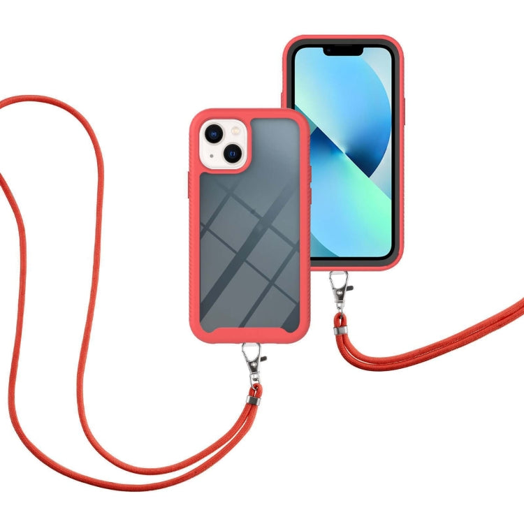 Starry Sky Solid Color Series Shockproof PC + TPU Protective Case with Neck Strap, For iPhone 13 mini, For iPhone 13, For iPhone 13 Pro, For iPhone 13 Pro Max