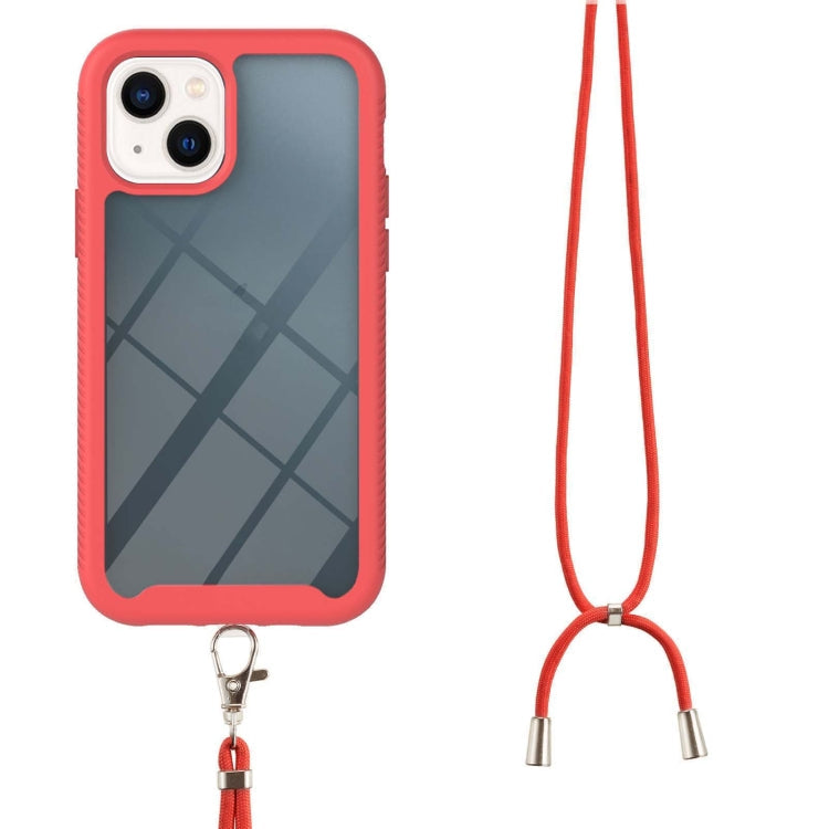 Starry Sky Solid Color Series Shockproof PC + TPU Protective Case with Neck Strap, For iPhone 13 mini, For iPhone 13, For iPhone 13 Pro, For iPhone 13 Pro Max