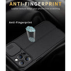 Litchi Texture Sliding Camshield TPU Protective Case, For iPhone 13...