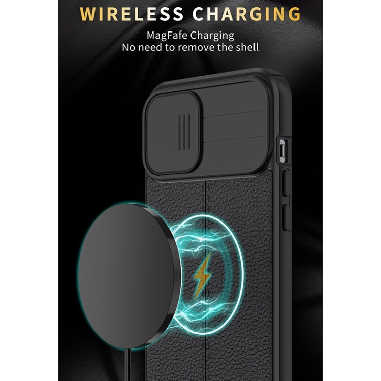 Litchi Texture Sliding Camshield TPU Protective Case, For iPhone 13...