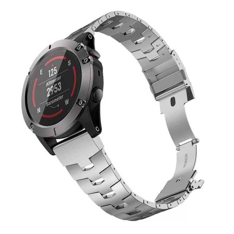 22mm Titanium Alloy Quick Release Replacement Watchband, For Garmin Fenix 6 For Garmin Fenix 6 Silver
