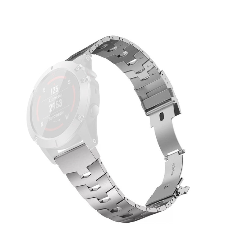 26mm Titanium Alloy Quick Release Replacement Watchband, For Garmin Fenix 6X For Garmin Fenix 6X Silver