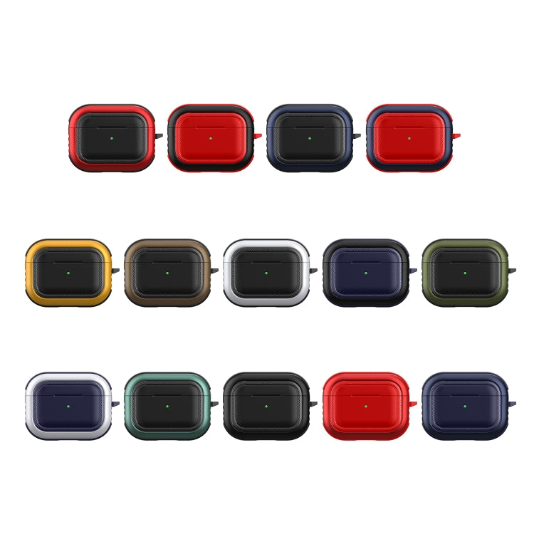 Wireless Earphones Shockproof TPU + PC Protective Case with Carabiner, For AirPods Pro