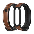 MIJOBS TPU + Leather Replacement Strap Watchband, For Xiaomi Mi Band 5 / 6 For Xiaomi Mi Band 5 6 Brown+Black
