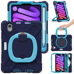 Tablet Case – Silicone (iPad mini 6) #2 For iPad mini 6 mini 2024 Navy Blue + Blue