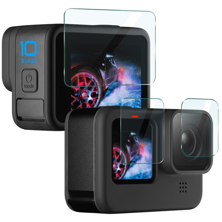 IMAK 3 in 1 Camera Lens and Screen Tempered Glass Film, For GoPro HERO10 Black For GoPro HERO10 Black