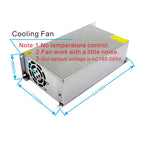 LED Light Bar Monitoring Security Display High-power Lamp Power Supply, Size: 245 x 125 x 65mm, S-600-12 DC12V 50A 600W, S-1000-12 DC12V 83.3A 1000W, S-600-24 DC24V 25A 600W, S-800-24 DC24V 33A 800W, S-1000-24 DC24V 41.7A 1000W, S-800-36 DC36V 22A 800W...