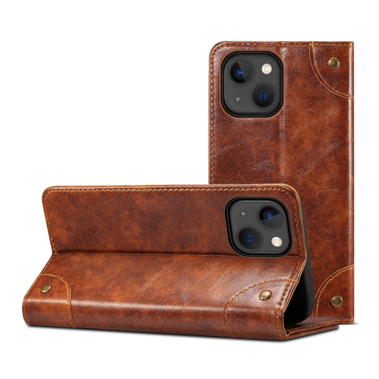 Case – Leather (iPhone 13 mini) #18 For iPhone 13 Light Brown