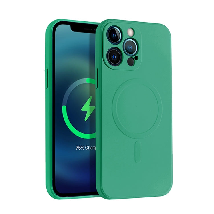 Liquid Silicone Full Coverage Shockproof Magsafe Case – Shockproof, For iPhone 13 Pro Max For iPhone 13 Pro Max Dark Green