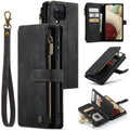 CaseMe-C30 PU + TPU Multifunctional Horizontal Flip Leather Case with Holder & Card Slot & Wallet & Zipper Pocket, For Samsung Galaxy A12, For Samsung Galaxy A52 5G / 4G, For Samsung Galaxy Note10+, For Samsung Galaxy Note20 Ultra, For Samsung Galaxy S... For Samsung Galaxy A12 Black