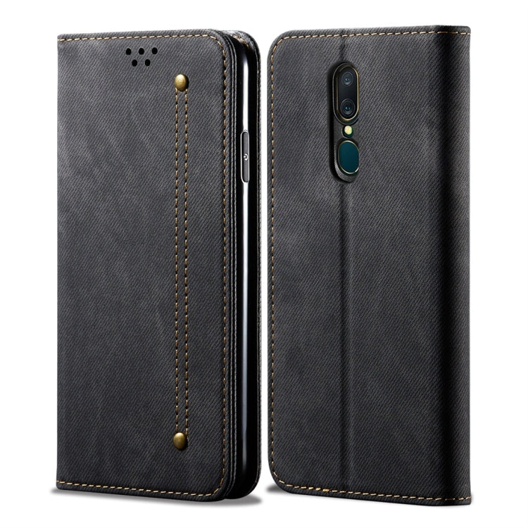 Denim Texture Casual Style Horizontal Flip Leather Case with Holder & Card Slots & Wallet – Card Slot, Flip, Leather, For OPPO A9 / F11, For OPPO Reno 2, For Huawei Mate 30, For Huawei P30 Pro, For Huawei P30, For Huawei P Smart Z / Y9 Prime For OPPO A9 F11 Black