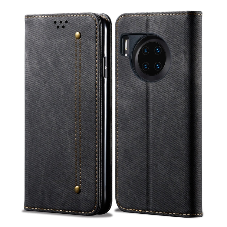 Denim Texture Casual Style Horizontal Flip Leather Case with Holder & Card Slots & Wallet – Card Slot, Flip, Leather, For OPPO A9 / F11, For OPPO Reno 2, For Huawei Mate 30, For Huawei P30 Pro, For Huawei P30, For Huawei P Smart Z / Y9 Prime For Huawei Mate 30 Black
