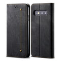 Denim Texture Casual Style Horizontal Flip Leather Case with Holder & Card Slots & Wallet, For Galaxy S10e, For Galaxy S10+, For Xiaomi Redmi Note 8 Pro, For Xiaomi Redmi Note 8, For Xiaomi Mi 9 Pro, For OnePlus 7T For Galaxy S10e Black