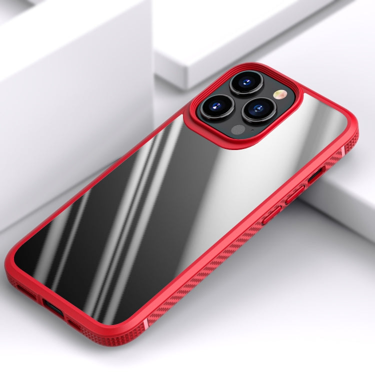 MG Series Carbon Fiber TPU + Clear PC Four-corner Airbag Shockproof Case, For iPhone 13 Pro, For iPhone 13 Pro Max
