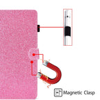 Varnish Glitter Powder Horizontal Flip Leather Case with Holder & Card Slot – Card Slot, Flip, Leather, For Huawei MediaPad M6 8.4, For Huawei MediaPad M6 10.8, For Huawei MediaPad T3 7.0, For Huawei MediaPad T3 10.0