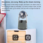 SOAIY K8 Wireless Bluetooth Dual Alarm Clock Speaker with Small Fan – Bluetooth