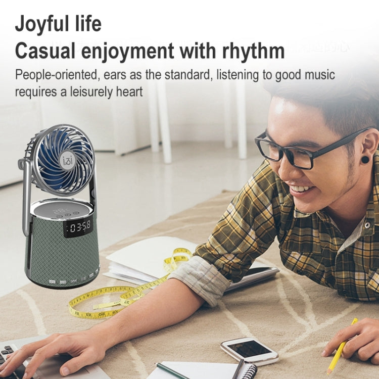 SOAIY K8 Wireless Bluetooth Dual Alarm Clock Speaker with Small Fan – Bluetooth