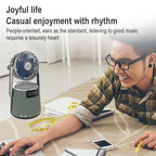 SOAIY K8 Wireless Bluetooth Dual Alarm Clock Speaker with Small Fan – Bluetooth