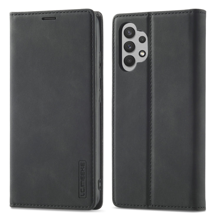 LC.IMEEKE Strong Magnetism Ultra-thin Horizontal Flip Matte TPU + PU Leather Case with Holder & Card Slots & Wallet, For Samsung Galaxy A32 5G For Samsung Galaxy A32 5G Black