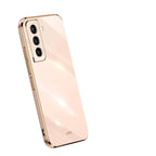 XINLI Straight Edge 6D Electroplate TPU Phone Case, For Samsung Galaxy S21+ 5G, For Honor X20, For Honor X20 SE, For Xiaomi Mi Mix 4 For Samsung Galaxy S21+ 5G Pink