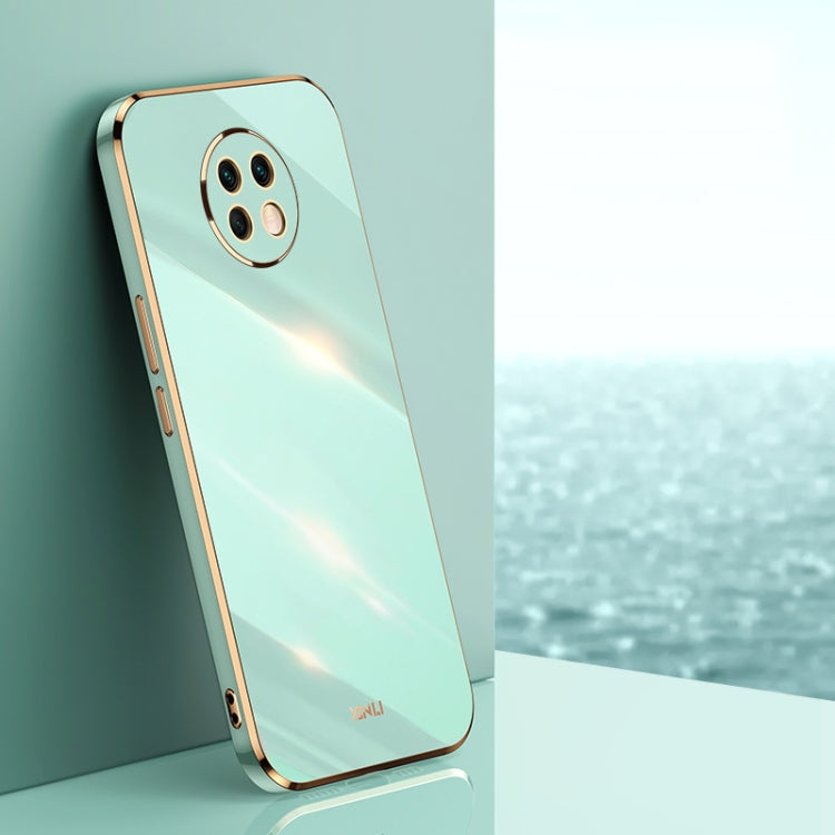 XINLI Straight Edge 6D Electroplate TPU Phone Case – TPU, For Samsung Galaxy S21+ 5G, For Honor X20, For Honor X20 SE, For Xiaomi Mi Mix 4 For Honor X20 Mint Green