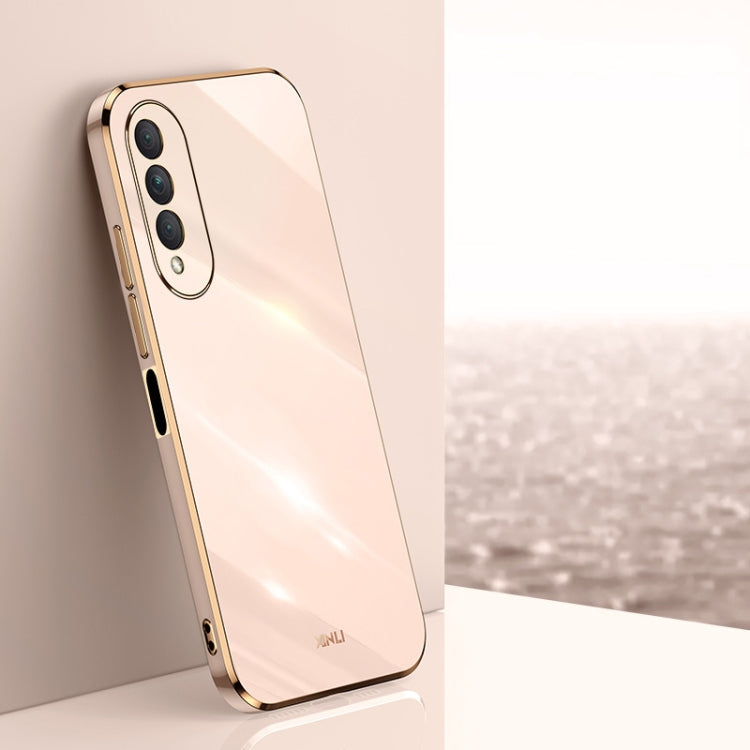 XINLI Straight Edge 6D Electroplate TPU Phone Case – TPU, For Samsung Galaxy S21+ 5G, For Honor X20, For Honor X20 SE, For Xiaomi Mi Mix 4 For Honor X20 SE Pink