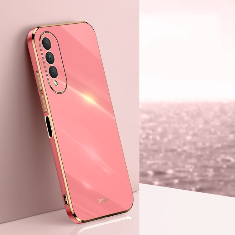 XINLI Straight Edge 6D Electroplate TPU Phone Case – TPU, For Samsung Galaxy S21+ 5G, For Honor X20, For Honor X20 SE, For Xiaomi Mi Mix 4 For Honor X20 SE Hawthorn Red