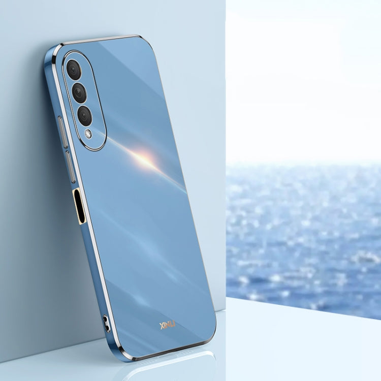 XINLI Straight Edge 6D Electroplate TPU Phone Case – TPU, For Samsung Galaxy S21+ 5G, For Honor X20, For Honor X20 SE, For Xiaomi Mi Mix 4 For Honor X20 SE Celestial Blue