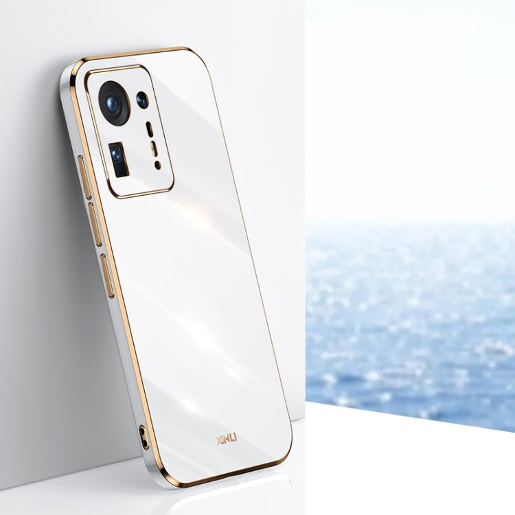 XINLI Straight Edge 6D Electroplate TPU Phone Case – TPU, For Samsung Galaxy S21+ 5G, For Honor X20, For Honor X20 SE, For Xiaomi Mi Mix 4 For Xiaomi Mi Mix 4 White