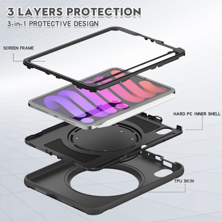 Heavy Duty TPU Hybrid PC Tablet Case with 360 Rotation Handle Grip...
