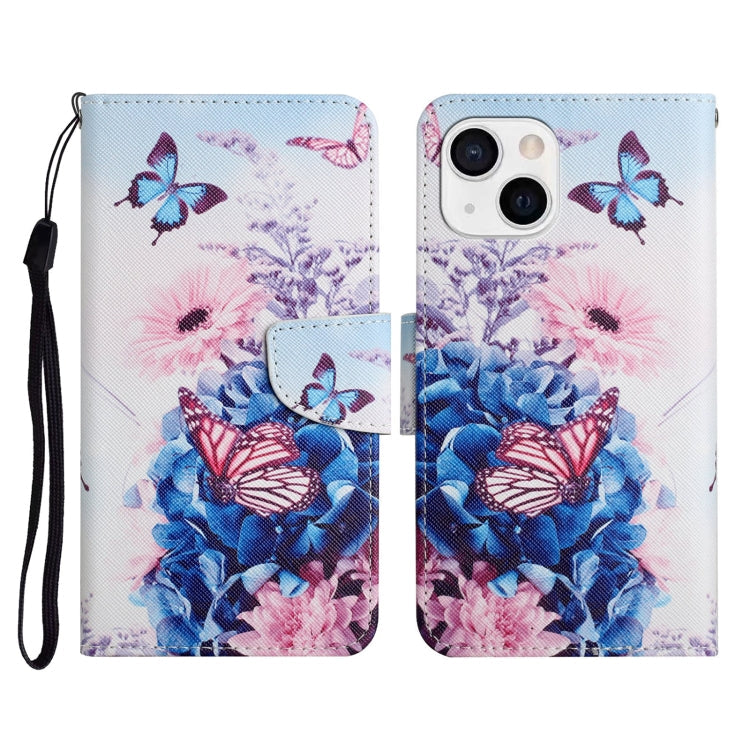 Case – Leather (iPhone 13) #10 For iPhone 13 Purple Butterfly