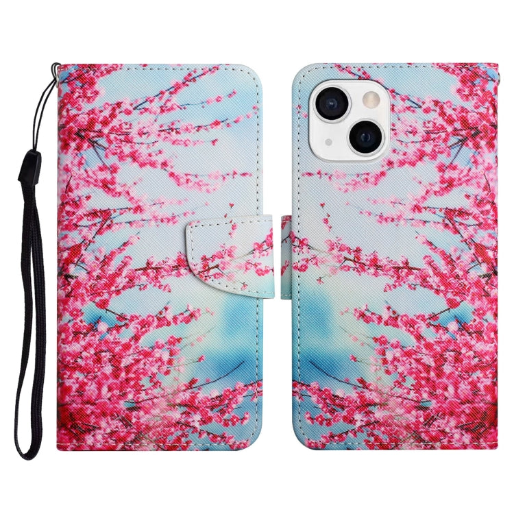 Case – Leather (iPhone 13 mini) #20 For iPhone 13 mini Red Cherry Blossoms
