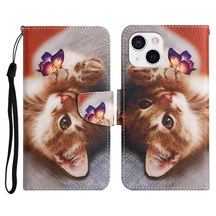 Case – Leather (iPhone 13 mini) #20 For iPhone 13 mini Butterfly Cat