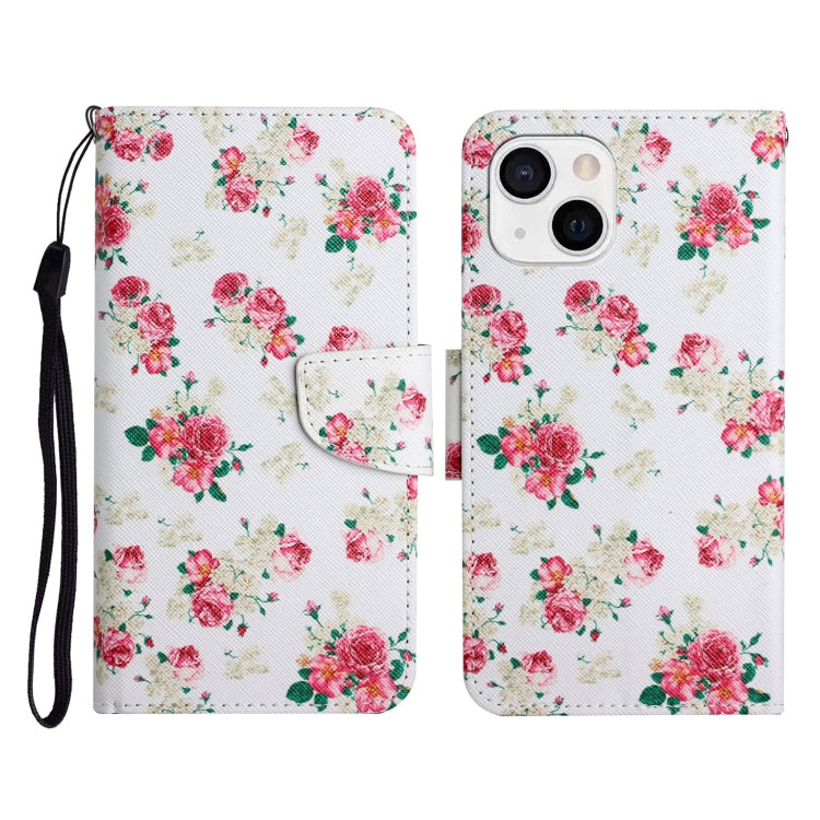 Case – Leather (iPhone 13 mini) #20 For iPhone 13 mini Red Peony Flower