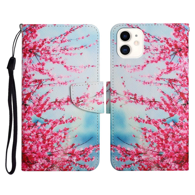 Case – Leather (iPhone 12 mini) #20 For iPhone 12 mini Red Cherry Blossoms