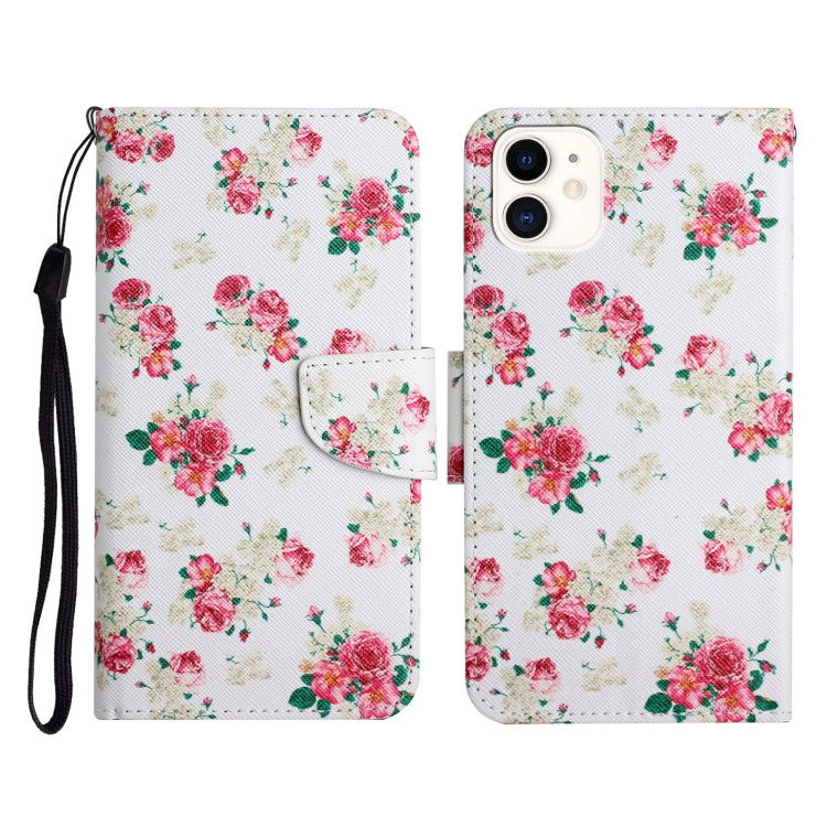 Case – Leather (iPhone 12 mini) #20 For iPhone 12 mini Red Peony Flower