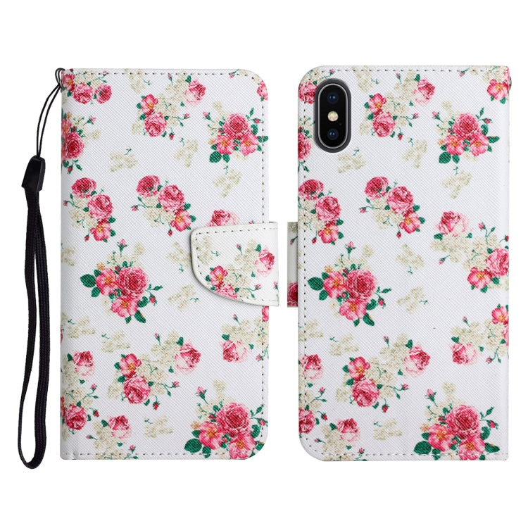 Case – Leather (iPhone XS Max) #5 For iPhone XS Max Red Peony Flower